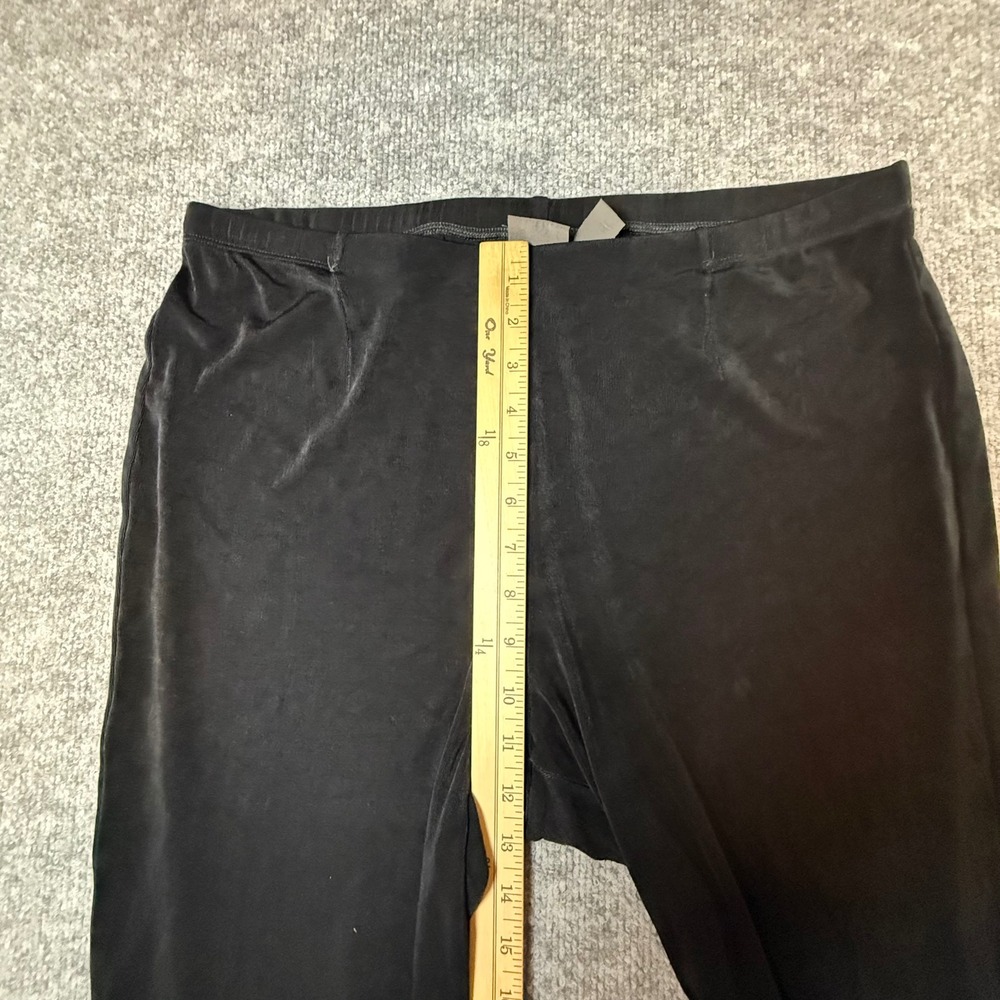 Chicos Travelers Black Pull On Straight Leg Pants Size 3 Short Acetate Blend - Picture 7 of 8